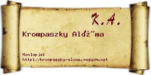 Krompaszky Alóma névjegykártya